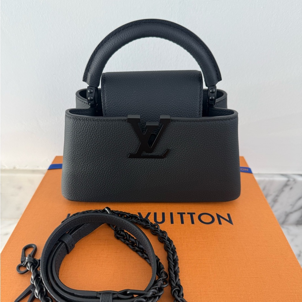 Louis Vuitton Capucines East-West Mini 
Black Mini Bag
